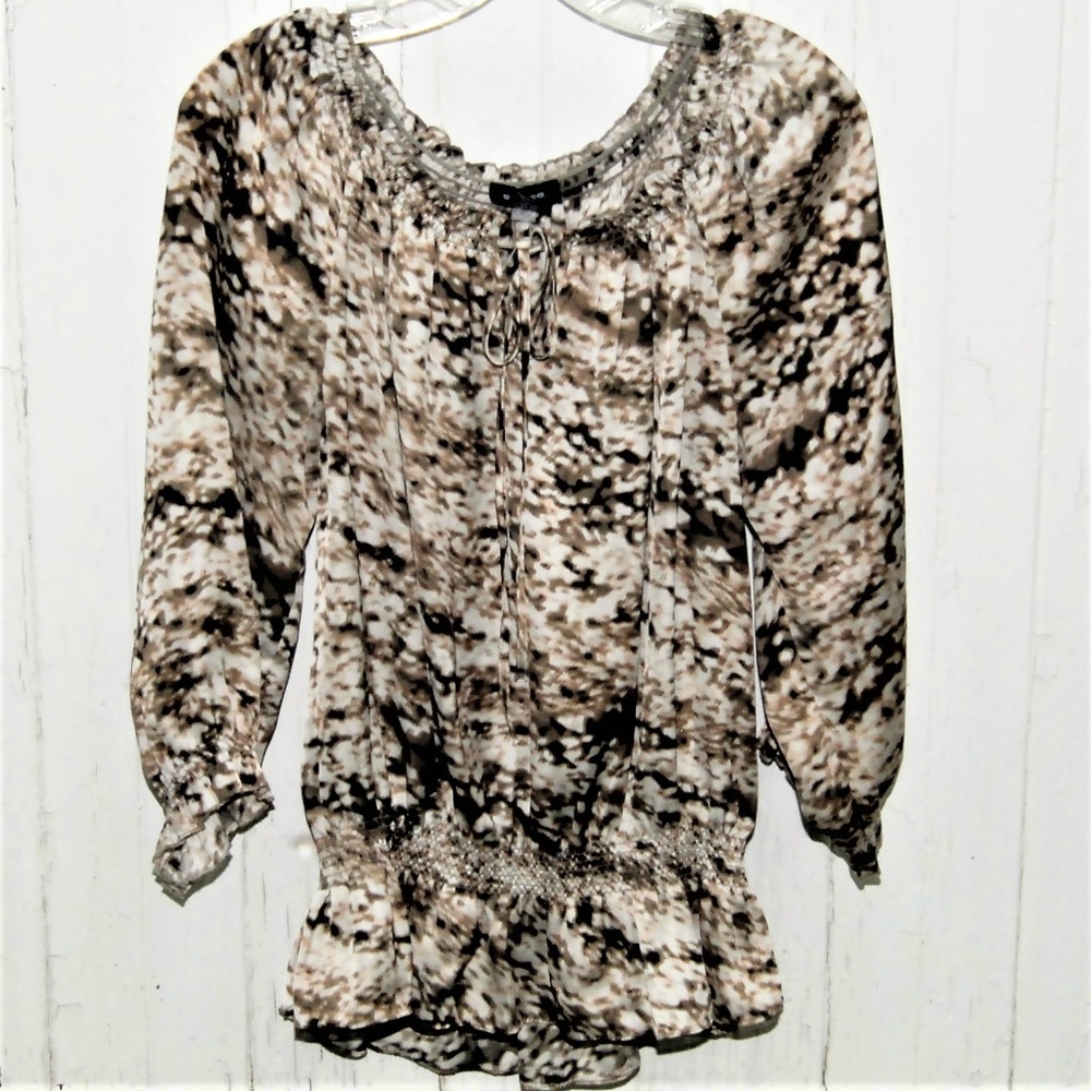 Spense 3/4 Length Sleeve Top w/ Elasticized Waist